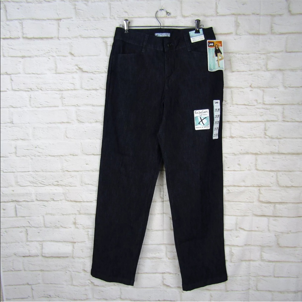 NWT Lee Jeans 10 Relaxed Fit Dark Wash Stretch